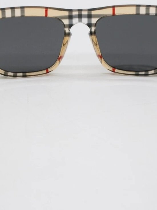Burberry Unisex Check Square Sunglasses (B4431U) 56-20 145mm main image 9